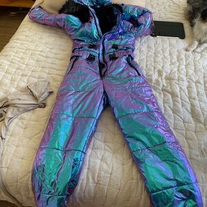 Dolls Kill Hologram snow suit
